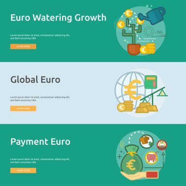 Para birimleri kavramsal Banner tasarımı