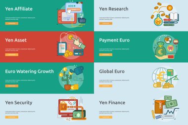 Para birimleri kavramsal Banner tasarımı