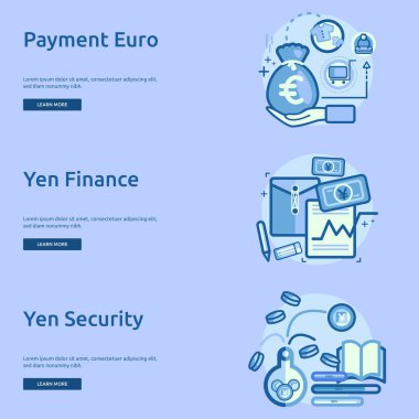 Para birimleri kavramsal Banner tasarımı