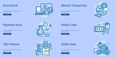 Para birimleri kavramsal Banner tasarımı
