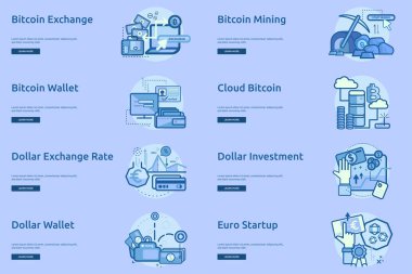 Para birimleri kavramsal Banner tasarımı