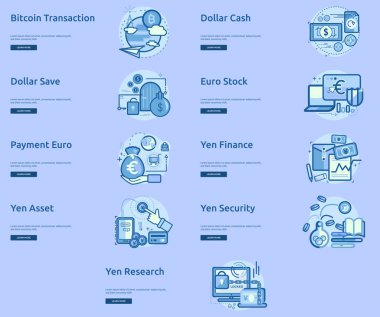 Para birimleri kavramsal Banner tasarımı