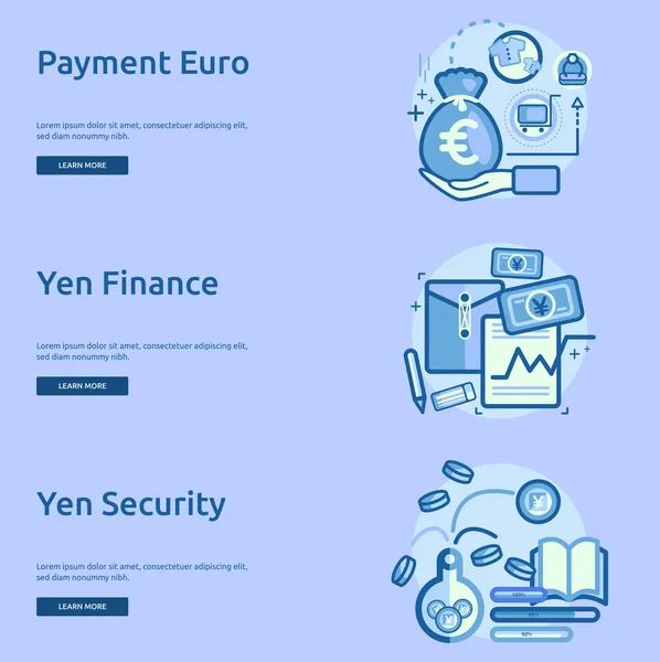 Para birimleri kavramsal Banner tasarımı