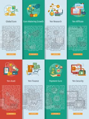 Para birimleri dikey Banner kavramı