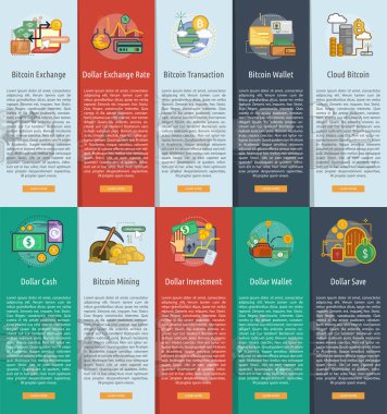 Para birimleri dikey Banner kavramı