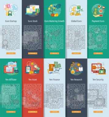 Para birimleri dikey Banner kavramı