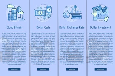 Para birimleri dikey Banner kavramı