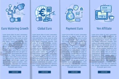 Para birimleri dikey Banner kavramı