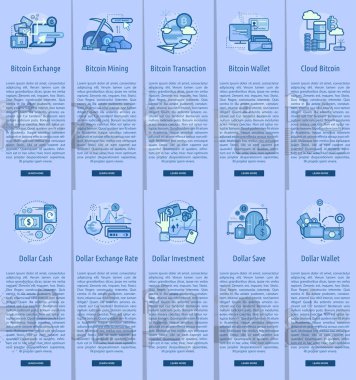 Para birimleri dikey Banner kavramı