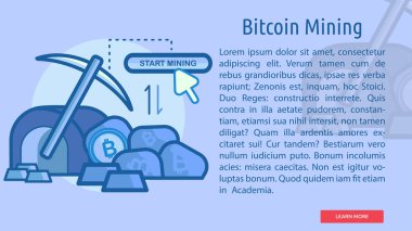 Bitcoin madencilik kavramsal afiş