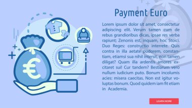 Ödeme Euro kavramsal afiş