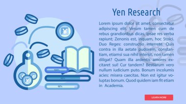 Yen araştırma kavramsal afiş