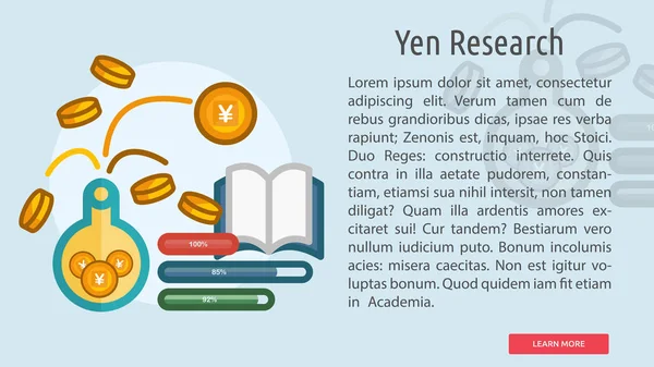 Yen araştırma kavramsal afiş