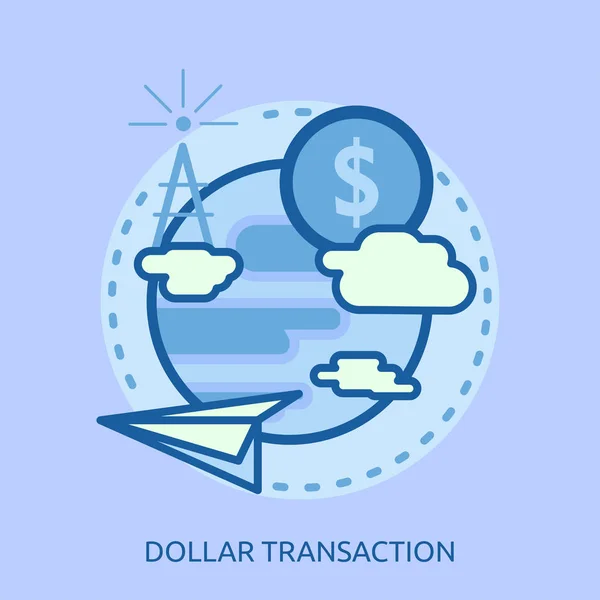 Концептуальный дизайн долларовой сделки — стоковый вектор