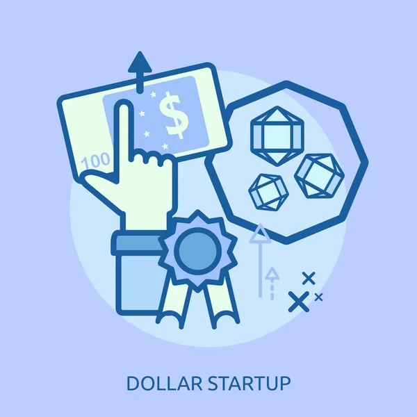 Dollarn start konceptuell Design — Stock vektor