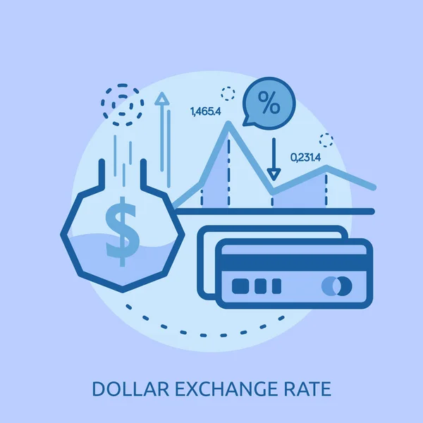 Dollar wisselkoers conceptontwerp — Stockvector