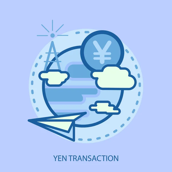 Концептуальный дизайн сделки с йенами — стоковый вектор