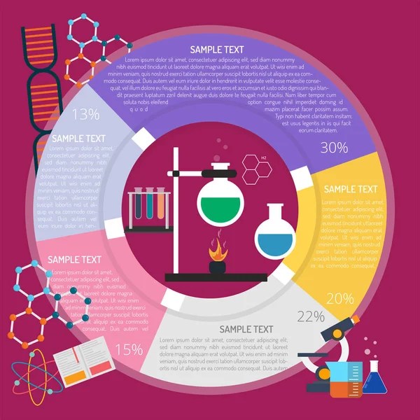 Diseño de Infografía Química — Vector de stock