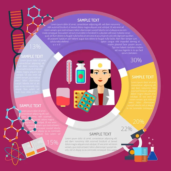 Infografía de cuidado saludable — Vector de stock