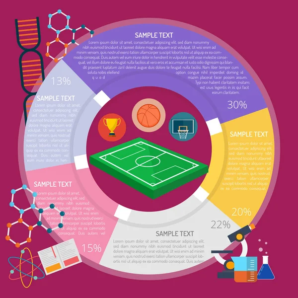 Sport Is Medicine Infographic — Stock Vector