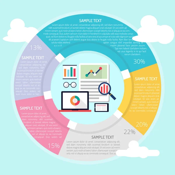 Analyse Infografik Design — Stockvektor