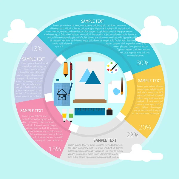 Infográfico de Belas Artes —  Vetores de Stock