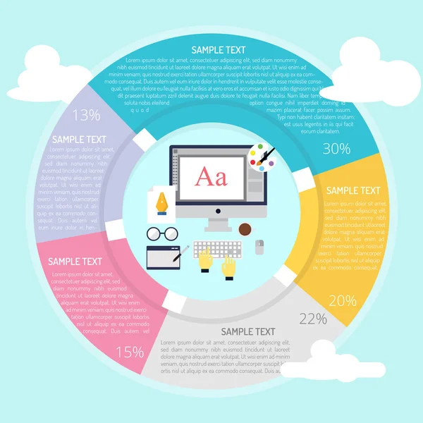 Infográfico de design gráfico —  Vetores de Stock