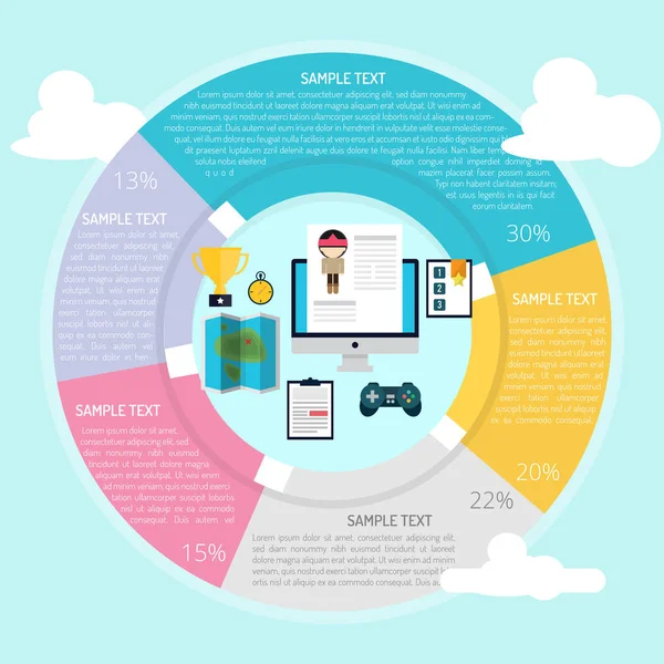 Game Design Infographic — Stock Vector