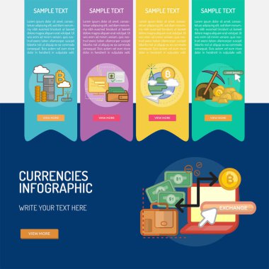 Infographic para birimleri tasarım