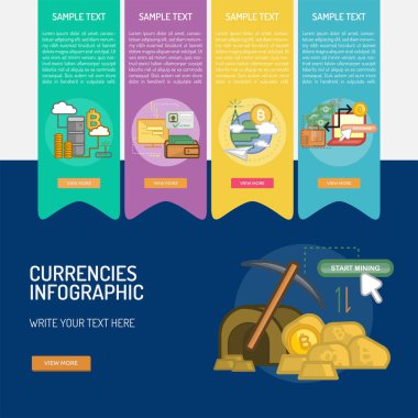Infographic para birimleri tasarım