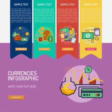 Infographic para birimleri tasarım