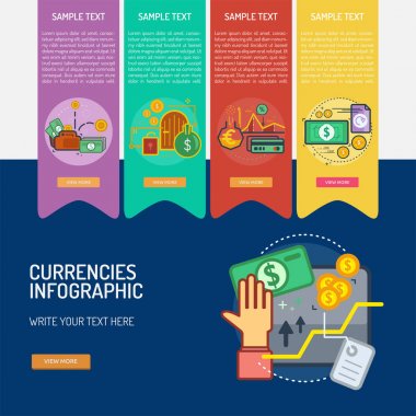Infographic para birimleri tasarım