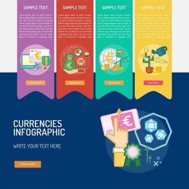 Infographic para birimleri tasarım