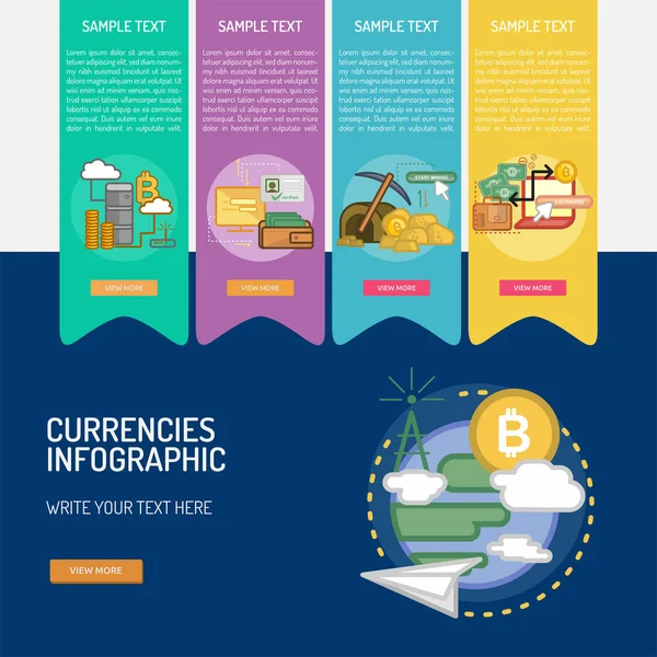 Infographic para birimleri tasarım