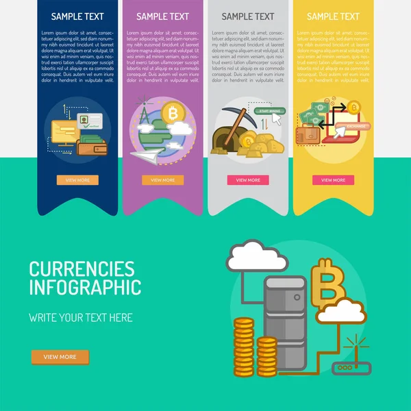 Infographic valuta's Design — Stockvector