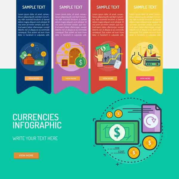 Infographic para birimleri tasarım