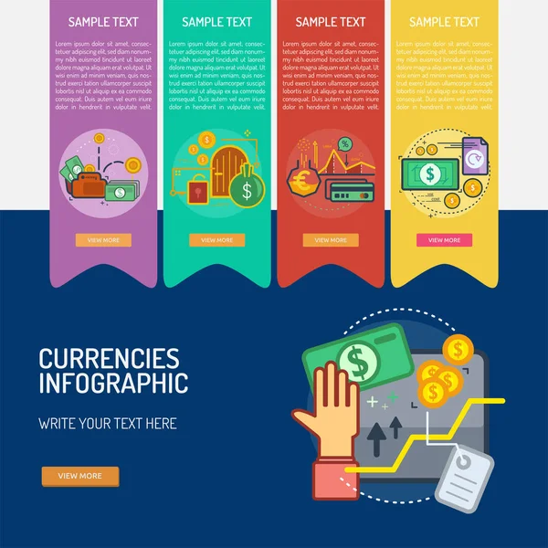 Infographic para birimleri tasarım