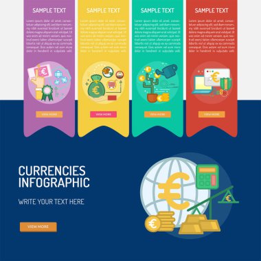 Infographic para birimleri tasarım