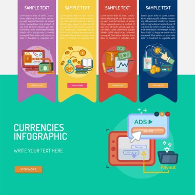 Infographic para birimleri tasarım