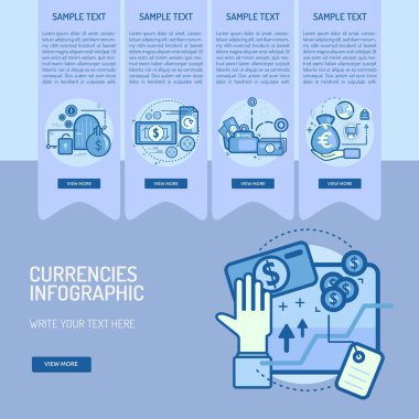 Infographic para birimleri tasarım