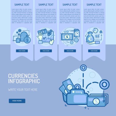 Infographic para birimleri tasarım