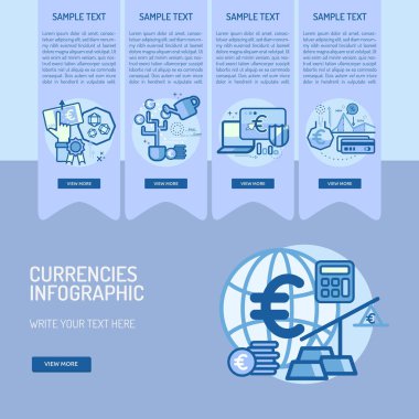 Infographic para birimleri tasarım