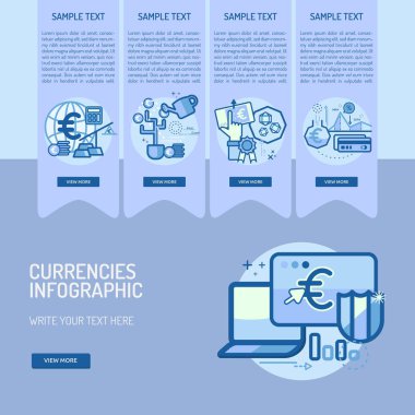 Infographic para birimleri tasarım