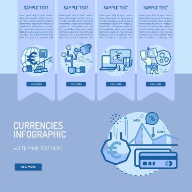 Infographic para birimleri tasarım