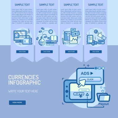Infographic para birimleri tasarım