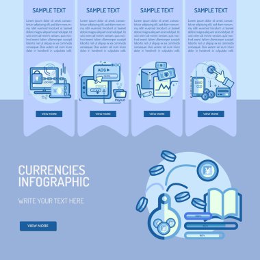 Infographic para birimleri tasarım