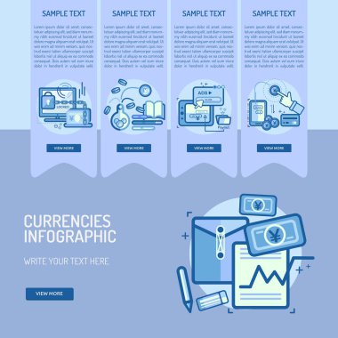 Infographic para birimleri tasarım