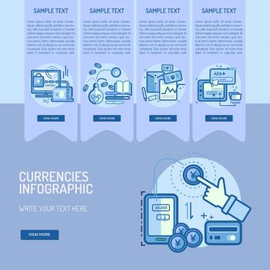 Infographic para birimleri tasarım