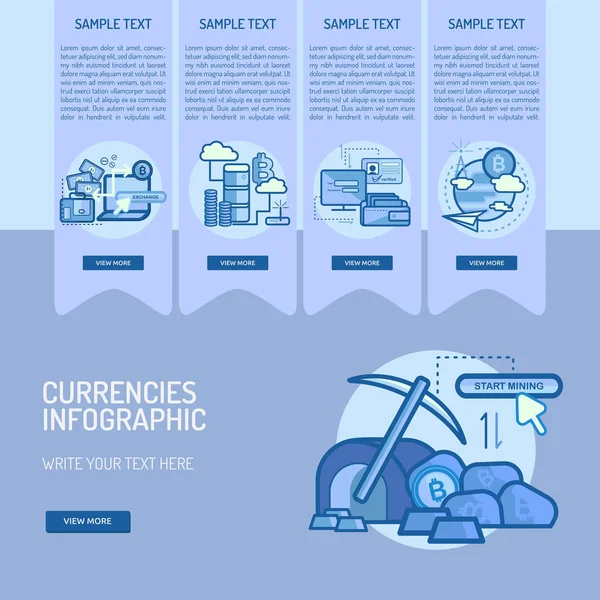 Design delle valute infografiche — Vettoriale Stock