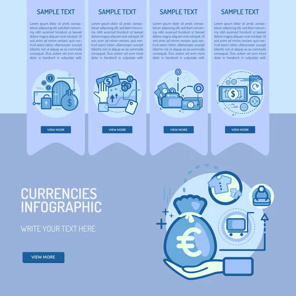 Infographic valuta's Design — Stockvector